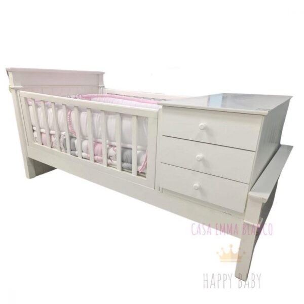 Cuna Funcional EMPERADOR + 1 PZA y media + Colchon + Acolchado + Chichonera + Almohadon + Banderines (copia)