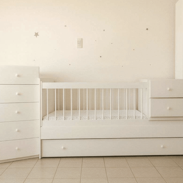 Combo 1: Cuna funcional Clasica + Chiffonier (No incluye colchon, carrocama ni blanqueria)
