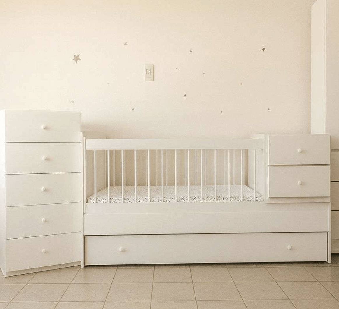 Combo 1: Cuna funcional Clasica + Chiffonier (No incluye colchon, carrocama ni blanqueria)