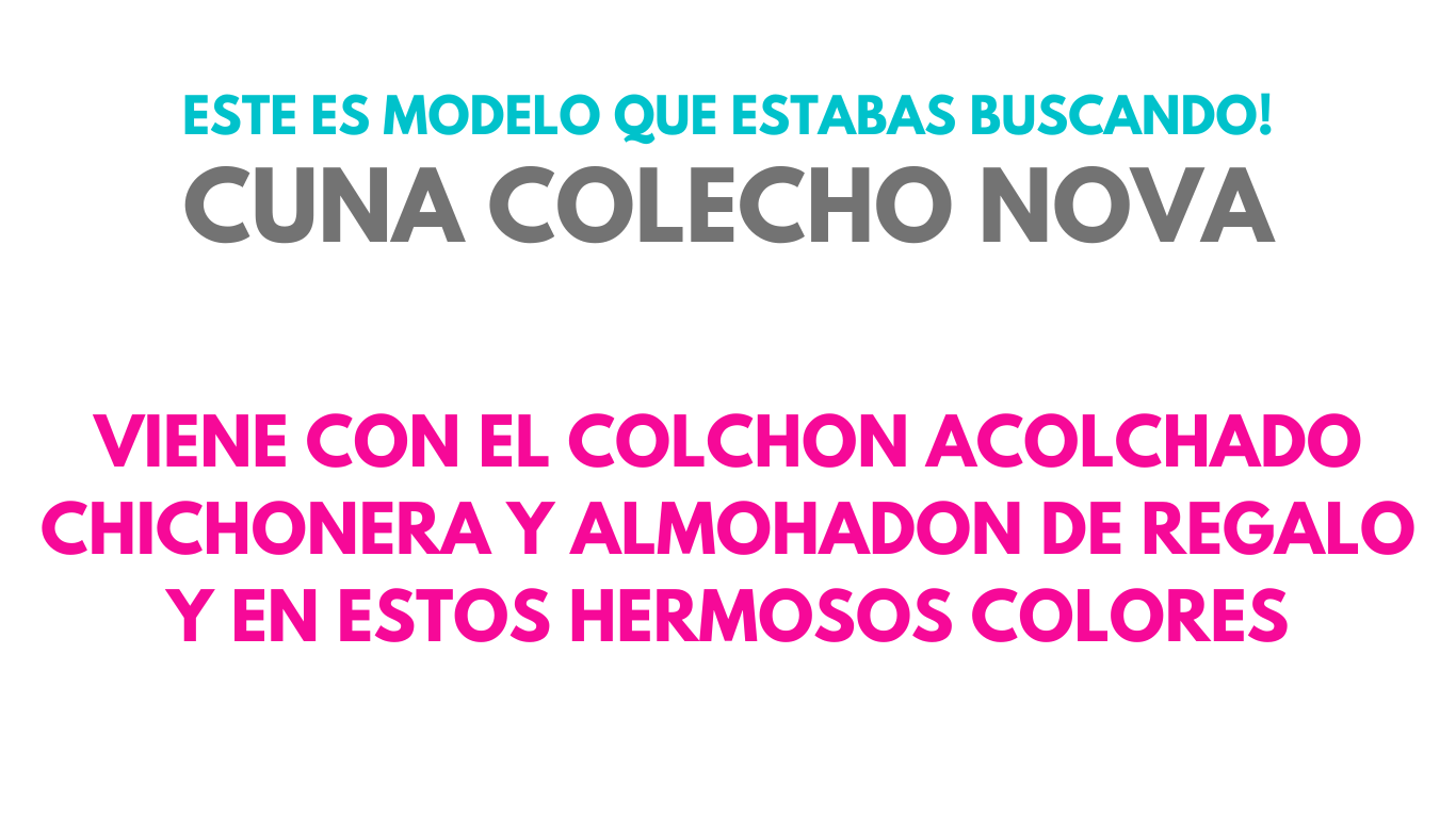 Cuna Colecho “Nova” Incluye Colchon Acolchado Chichonera y