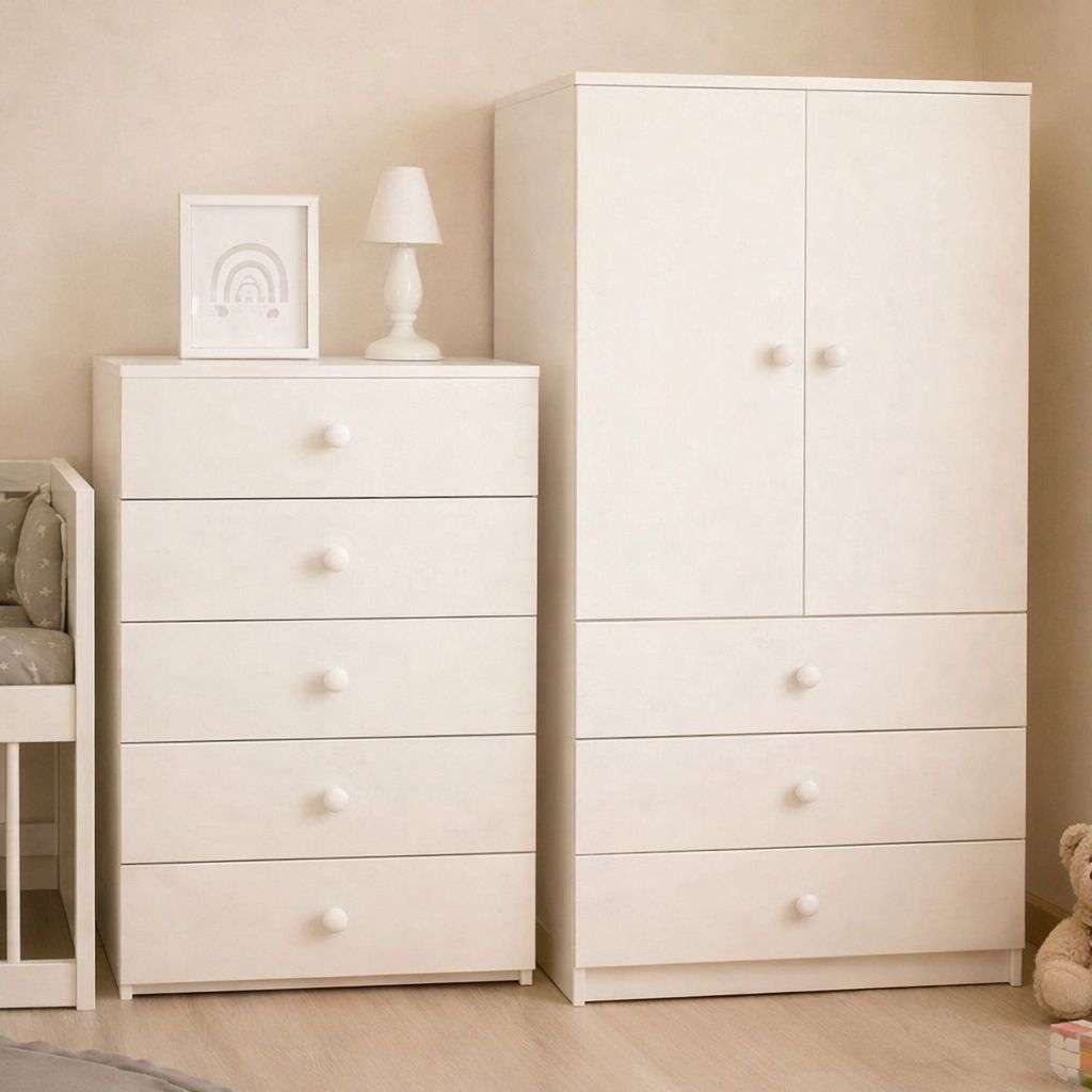 COMBO: Ropero Clasico melamina 1.70 x 0.70 + CHIFFONIER